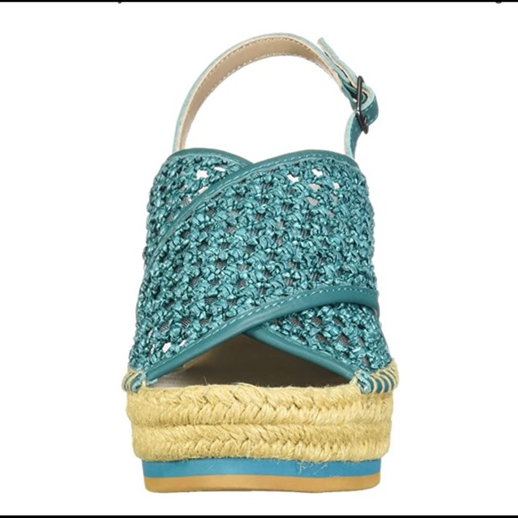 COPY - New Donald Pliner Lotti wedge raffia sandals 8.5 - Picture 2 of 10